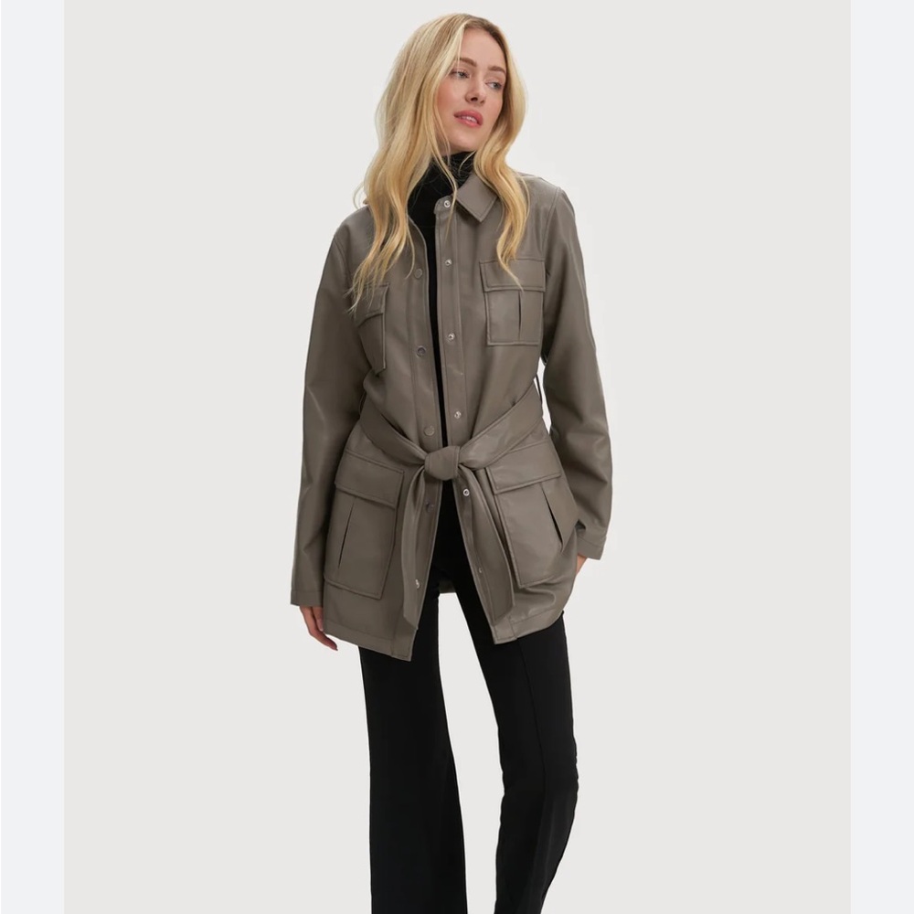 Noize Taupe Leather Jacket